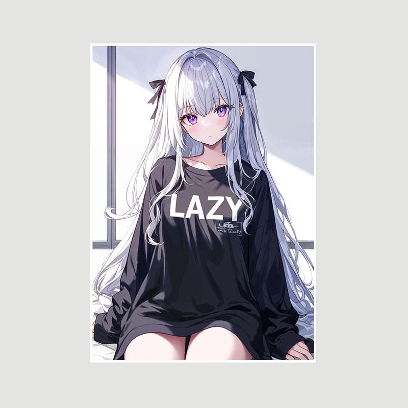 Домашний декор Картина Милая маленькая Лоли Аниме Девушка Плакат Милая Лолита Манга Фигурка Белые бумажные постеры и принты Бар Спальня Украшения Фреска