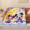 1pc Flannel Minnie Mouse and Mickey Mouse Bedtime Cloud Pattern Bedding Throw Blanket Sofa Cover Gift Home