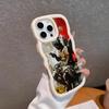 Чехол для мобильного телефона из ТПУ с волнистым краем, арт-граффити, для iPhone 17 16 15 14 13 12 11 Air Pro Max Plus, цветная крышка