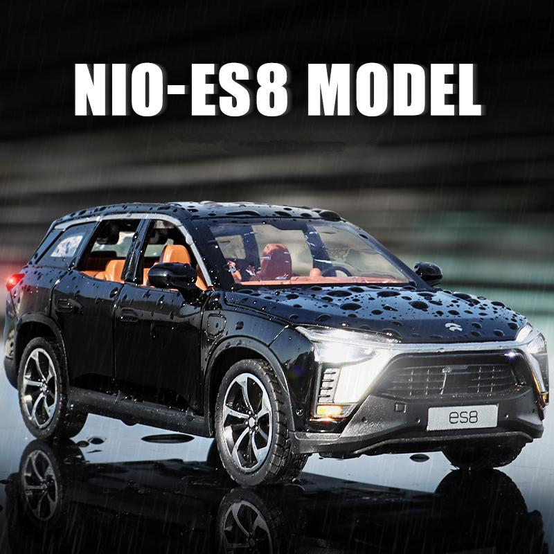 1/24 NIO ES8 внедорожник сплав новая энергия модель автомобиля литой металл игрушечный транспорт модель автомобиля высокая имитация звука и света детские подарки