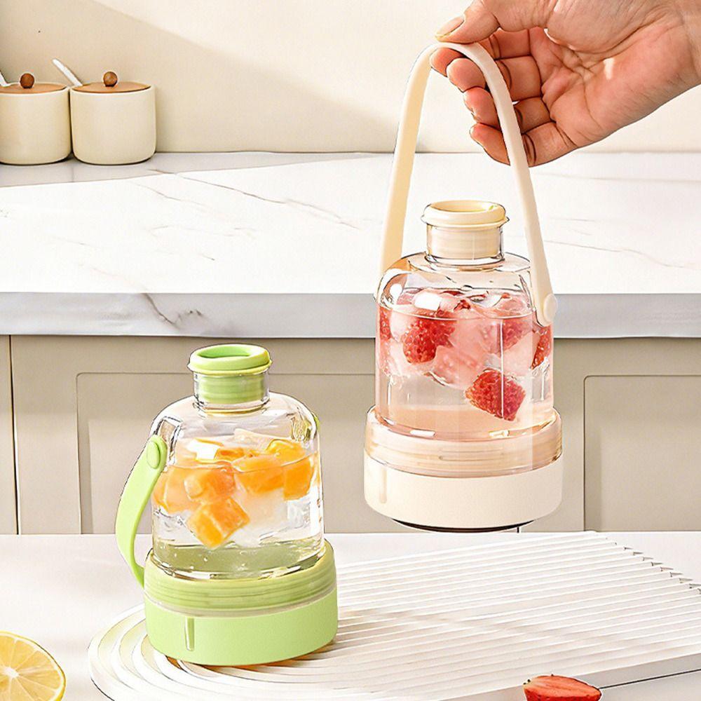 Press-type Water Bottle Ice Cube Tray Anti-leakage Ice Maker Kettle Ice Tray Mold for Home&Travel