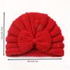 INS Baby Bow Knit Hat - Stretchy Winter Warm Cap with Moisture-Wicking Soft Fleece Yarn for Infants Autumn Winter Daily Birthday