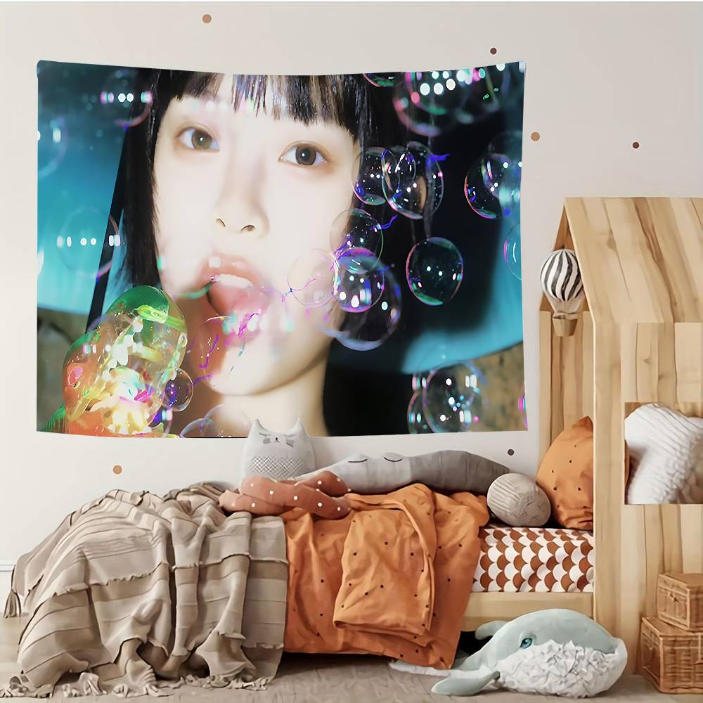 Hanni LE SSERAFIM Tapestry Customizable Tapestries Of Various Styleswall Hangings Celebrity Photo Printingwall Hangings