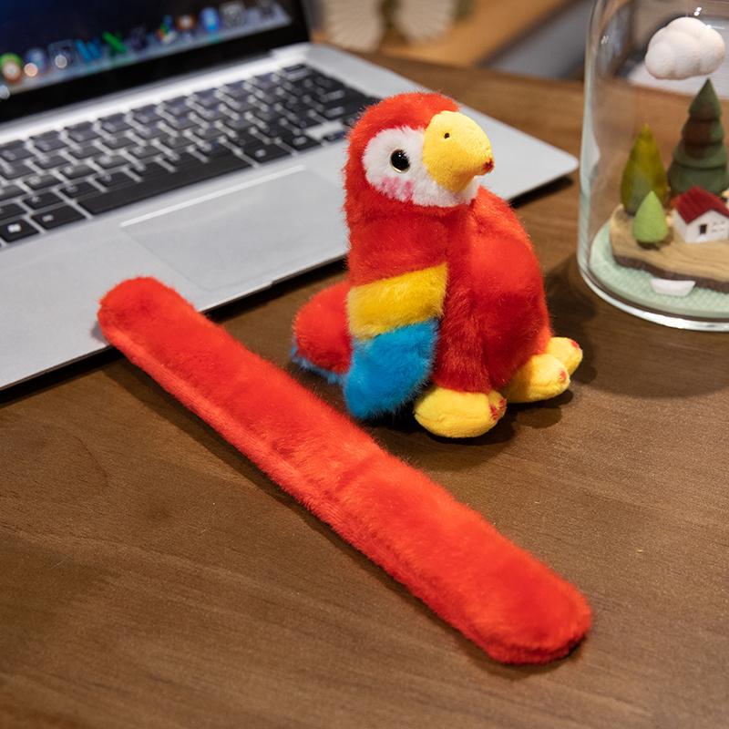 Милый 20 см цветной браслет с птицей, плюшевая мягкая игрушка, кукла, мультяшный браслет с защелкой, попугай, мягкий плюшевый подарок на день рождения ребенка