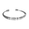 Men Bracelet Opening Adjustable Silver Color Twist Boho Wrist Decoration Easy To Wear Fish Letter Curved Sleeve Bracelet Men Jewelry