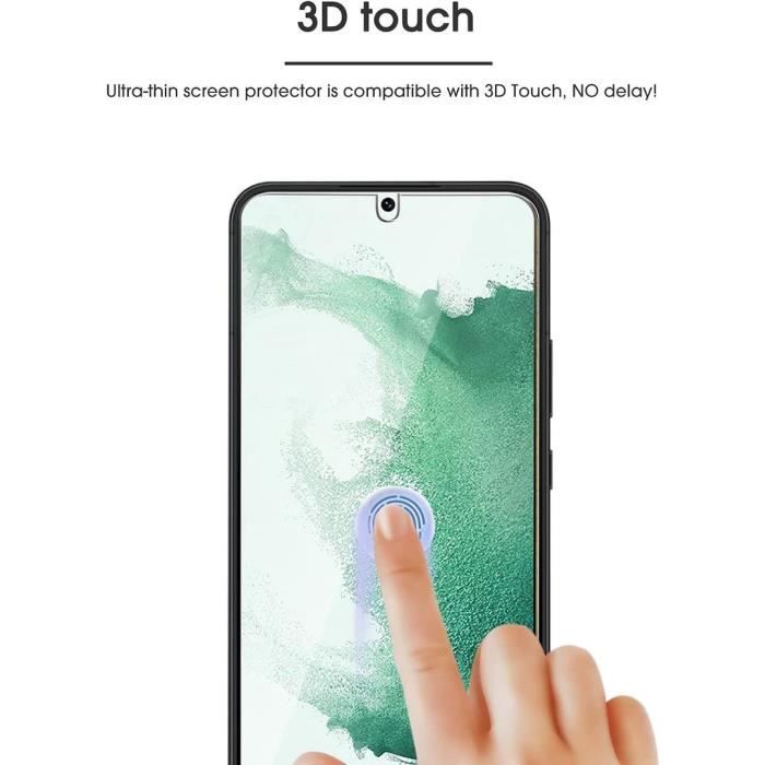 Verre Trempé - PROSHOP - pour Samsung Galaxy S22 Plus - Résistance 9H - Couverture intégrale - Lot de 3