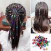 100PCS Aluminum Hair Jewelry Rings Colorful Braid Decoration Rings  Hair Decoration