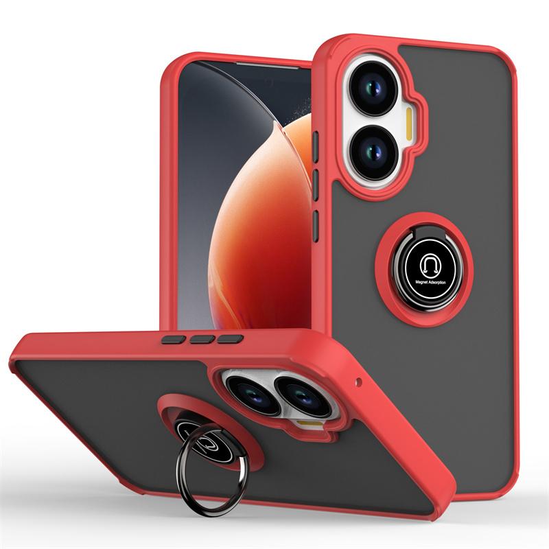 Чехол для Xiaomi Poco F7 5G Ударопрочный Матовый Жесткий ПК Бронированный Чехол для Pocof7 Poko Little F7 F 7 7F Магнитный Держатель Кольцо Крышка