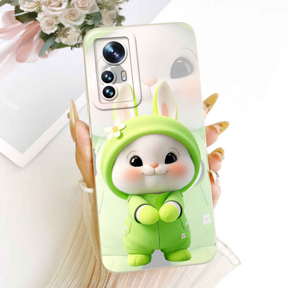 Чехол для Xiaomi Mi 12 Pro 2201122C Простой силиконовый задний чехол в стиле мультфильма для телефона Xiaomi MI12 PRO Mi 12S Pro 6.73"
