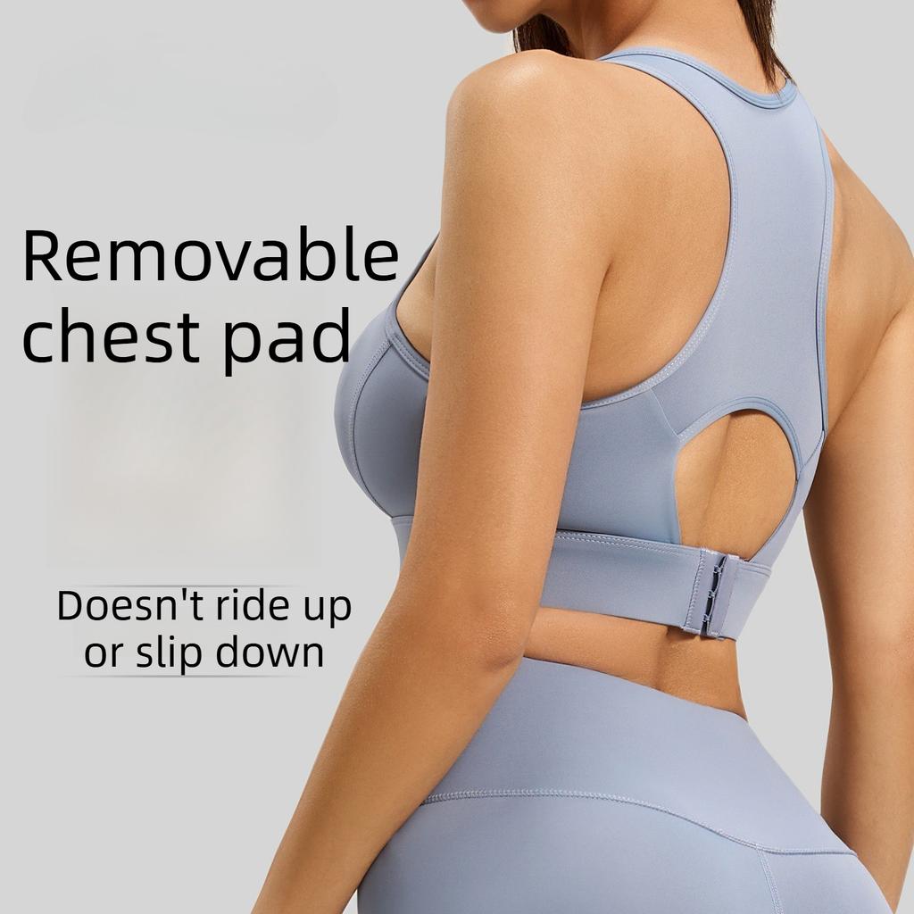 Спортивный бюстгальтер с застежкой-борцовкой для женщин, высокопрочный, противоударный, для фитнеса, йоги, спорта