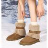 Женские зимние теплые нескользящие меховые ботинки-луноходы большого размера на мягкой подошве, утепленные подкладкой ботильоны до щиколотки, спортивные хлопковые ботинки для улицы