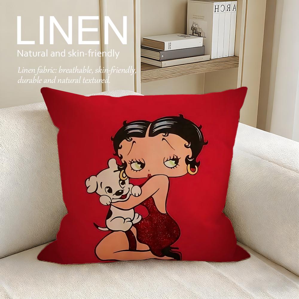 Классический набор наволочек для подушек Betty Boop Шт x x Дышащая Моющаяся Наволочка для Диванной Подушки