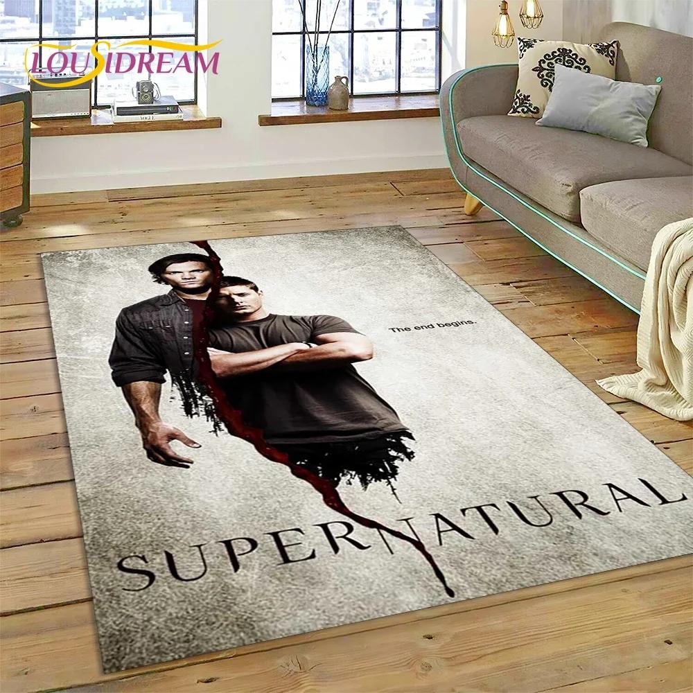 SPN Новейший Ковер с 3D-изображением Дина и Сэма из Сверхъестественного для Спальни, Гостиной, Дома, Декор для Дивана, Детская Игровая Большая Декоративная Напольный Коврик
