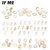 iF ME Корейский набор регулируемых колец с открытием в виде бабочки, персонализированные золотые кольца, ювелирные аксессуары