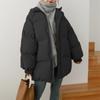 Осенне-зимняя женская куртка больших размеров средней длины с капюшоном, утолщенная однотонная свободная куртка на молнии для отдыха