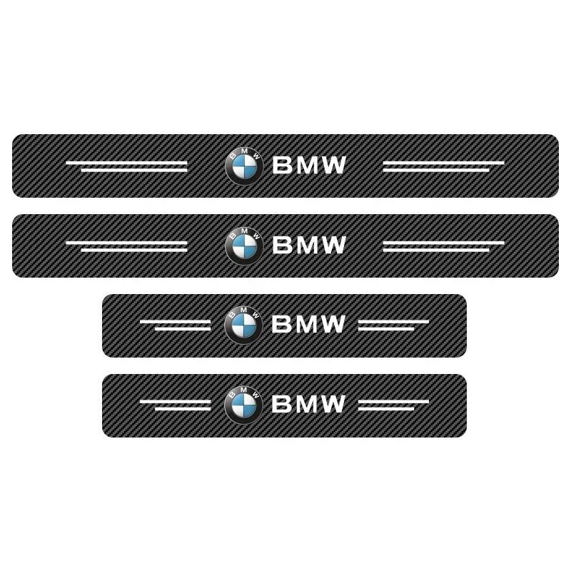CCM1 E60 New For BMW 4Pcs Car Scuff Plate Carbon Fiber Sticker Door Threshold Protector For BMW 4 Series F32 F33 F36 M4 420d 420i 42