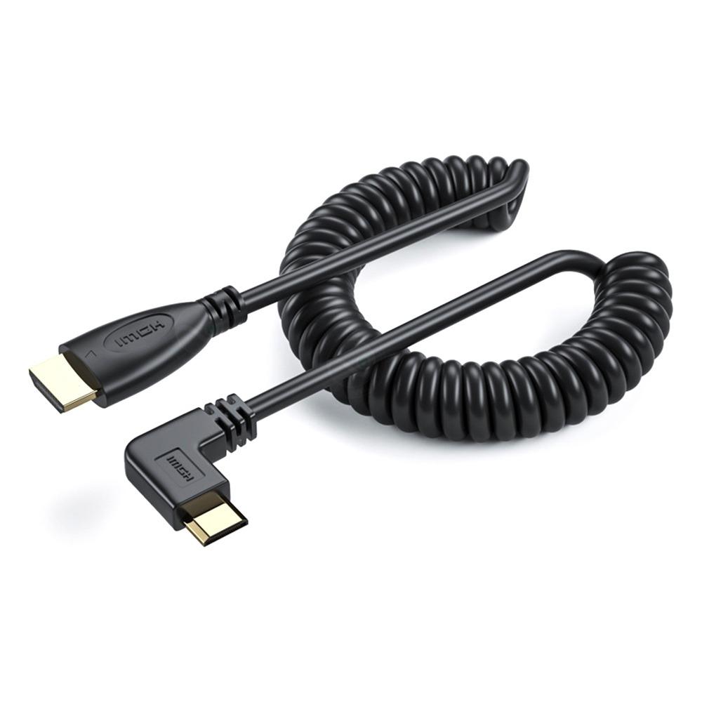 Телескопический пружинный кабель HDMI на Mini HDMI, кабель-адаптер Plug and Play, креативный кабель 4K HD