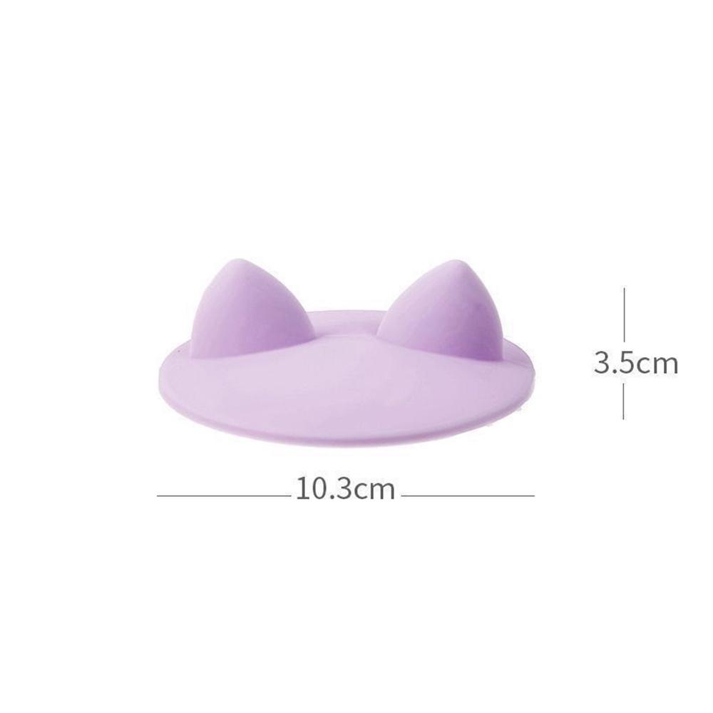 Милая силиконовая крышка для чашки с кошачьими ушками, термостойкая, герметичная, крышка для кофейной кружки, аксессуары для питья
