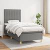 3142474 vidaXL Divan Bed with Mattress Dark Grey 100x200cm Fabric