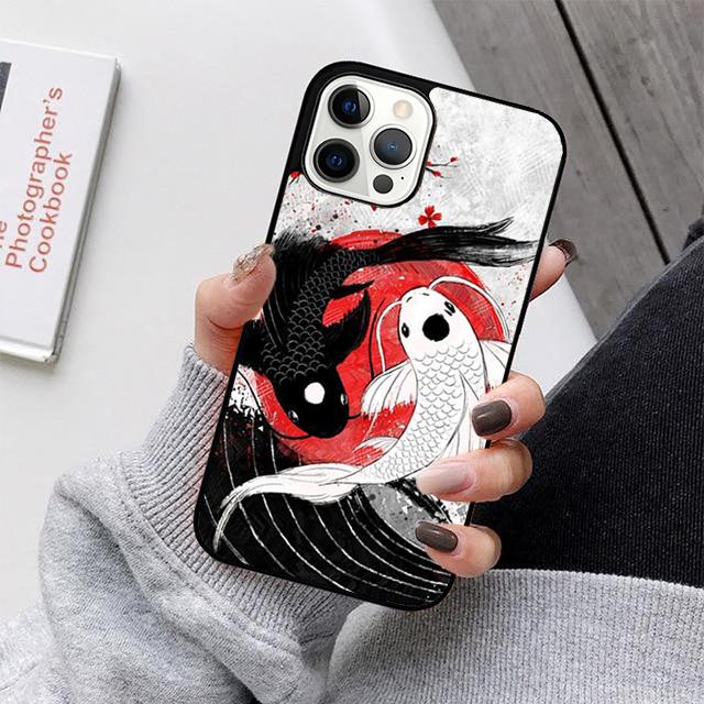 Чехол для телефона с изображением рыбы кои Инь-Ян для iPhone 17 Air 16 15 14 12 13 11 Pro MAX apple Plus Coque