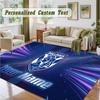 Crystal Velvet Square Rug Custom NameCanterbury-Bankstown Bulldogs Pattern Non Slip Home Floor Decor Rug