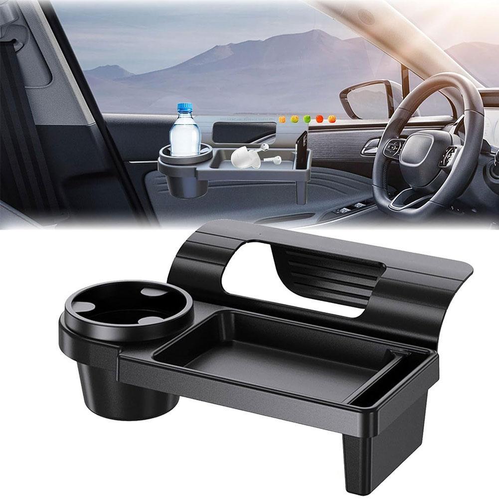 Universal Car Organizer Box With Cup Holder Drink Holder Side Door Window Phone Slot Hanging Storage Rack For Vehicle