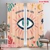 2pcs 2D Flat Printing Party Window Curtains Visualize Eye Dream Life Polyester Without Electricity All Season Party & Holiday