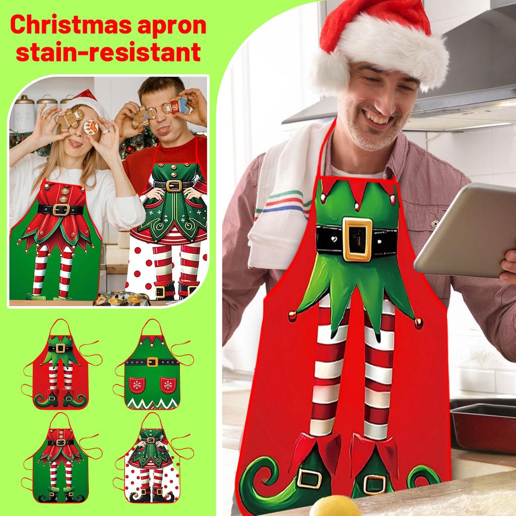 Christmas Aprons For Adults Thickened Apron Holiday Xmas Kitchen Apron Apron For Family Party Holiday