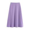 Women's Round Neck Knitted Top + A-Line Skirt Set