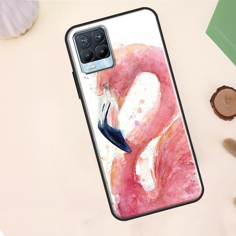 Pink Red Flamingo Case For Realme 15 Pro GT7 GT6 C75 C65 C67 C61 C53 C55 C51 C35 C63 C71 11 12 13 14 Pro Plus