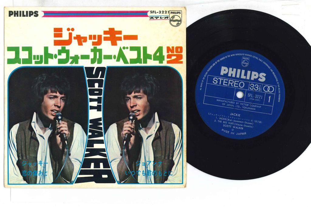7inch Record SCOTT WALKER - Jackie Best4 No2 SFL3221 PHILIPS 1968 Japan Pop Used