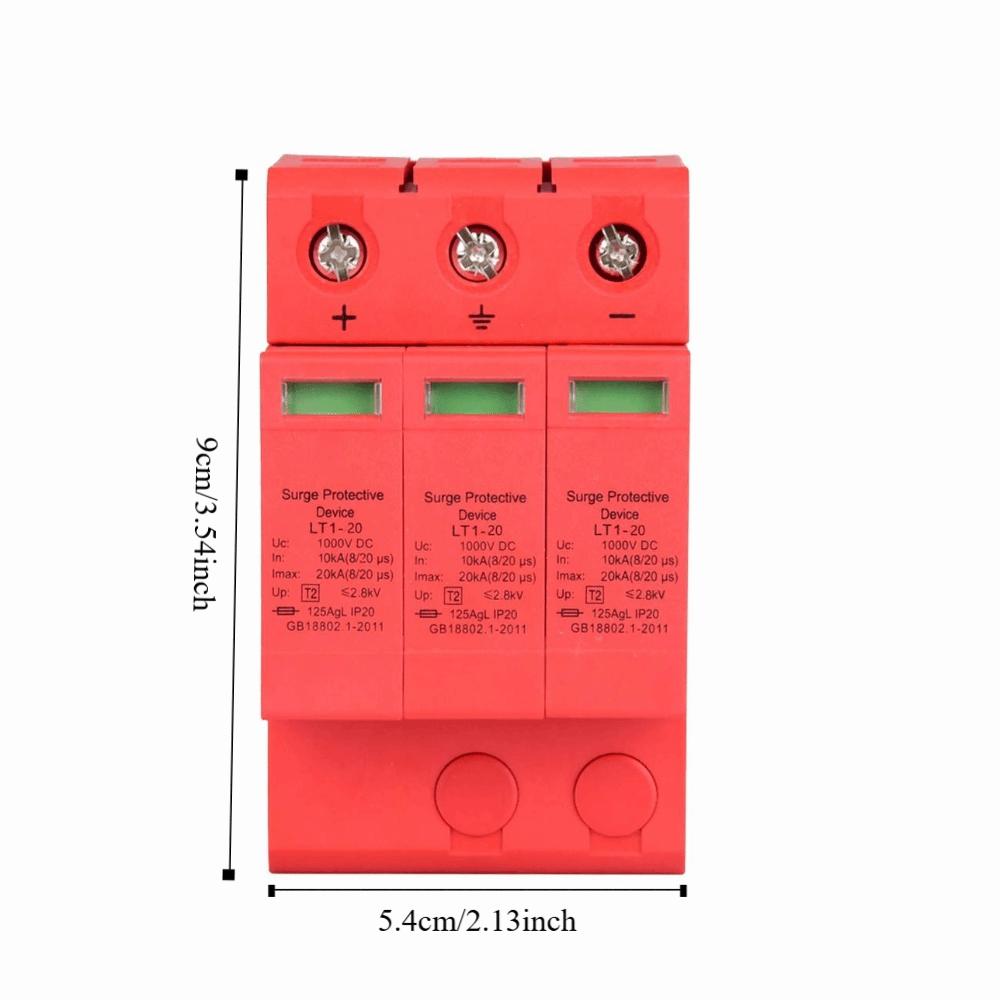 1000VDC DC Power Protector 20KA Lightning Protection Arrester House Protection