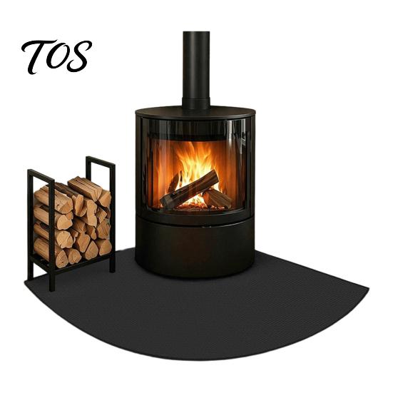 Flame Resistant Hearth Rug Fireproof Fireplace Mat, Three Layer for Wood Heat Home Stove, Floor Mat Indoor Stove Spark Guard