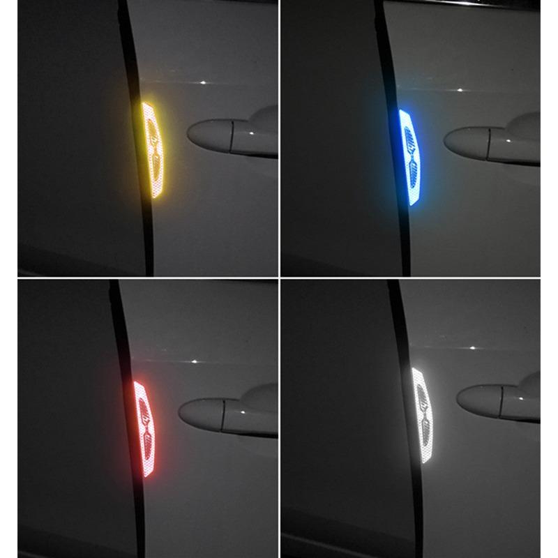 Car door anti-collision strip, carbon fiber reflective sticker, bumper leaf plate, universal body warning decorative sticker