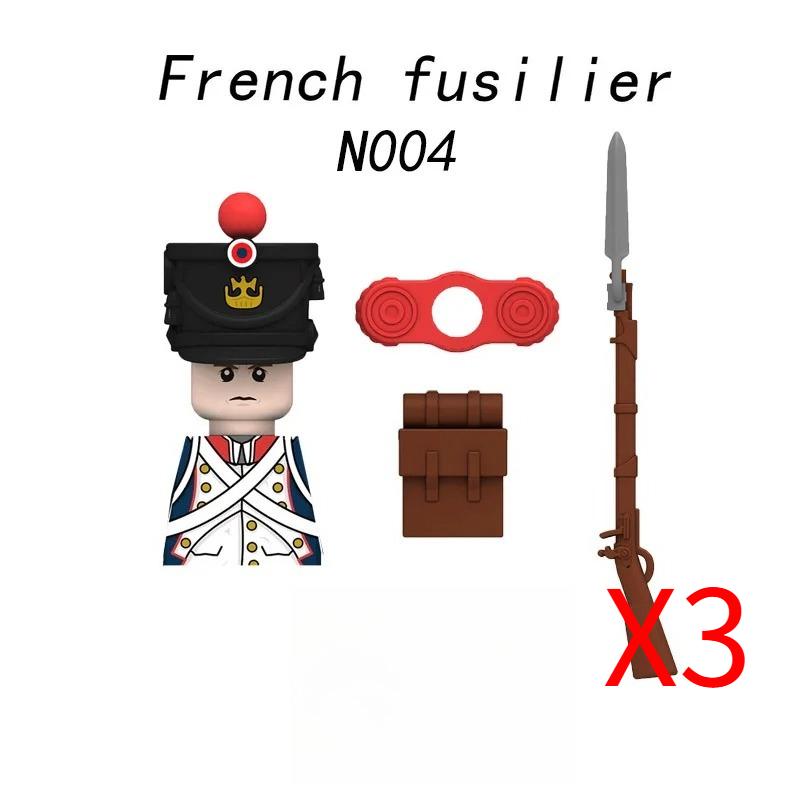 MOC Средневековый Военный Наполеоновские Войны Строительные Блоки Британская Французская Армия Пехота Кавалерия Фигурка Солдата Кирпичный Конструктор