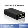Gigabit 2 Port POE Extender 10/100/1000Mbps POE Repeater IEEE802.3af.at Standard for NVR IP Camera AP IP VOICE POE