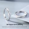 S925 Sterling Silver 'Close To Me' Couple Rings - Luxurious Silver Rings for Birthdays, Proposals, and Anniversaries