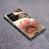Pink Cat Hand Phone Case For Samsung Galaxy S24 S23 S21 S20 FE S22 S26 Ultra S25 Edge S10 Plus Cover Clear TPU Capa Shell Coque