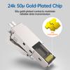 CAT8 STP RJ45 Разъем CAT7 CAT6A Многоразовый Ethernet Завершение модульный Штекер Экранированный Модульный Сплав цинка Полевой Завершающий Штекер