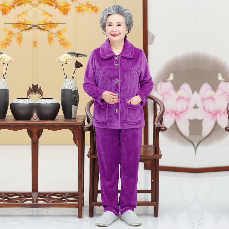 Пижамы, свободные зимние теплые брюки с длинными рукавами, домашний костюм, однотонный повседневный комплект из двух предметов