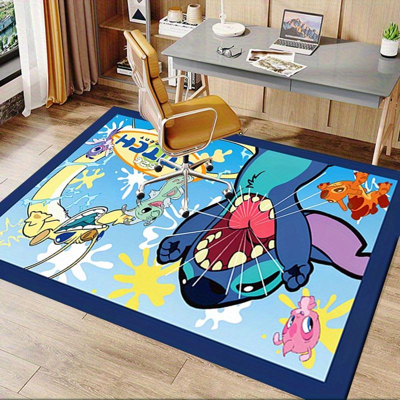 1pcStitch Experiment Office Rug, Under Chair Carpet, Gift for, Home Decor, Cartoon Themed Floor Mat, Vibrant Colors, Soft and Plush