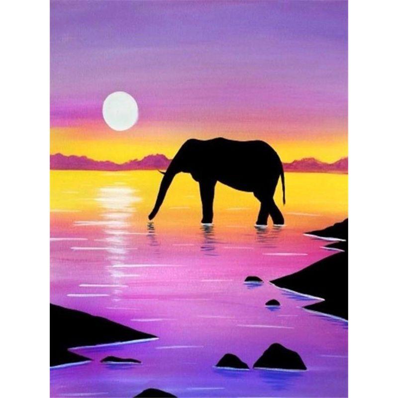 5D Diamond Painting Kit Peacock Elephant Animal Mosaic DIY Dandelion Diamond Embroidery Rhinestone Home Decoration