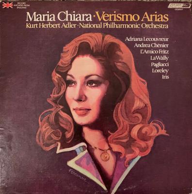 Виниловая пластинка MARIA CHIARA KURT HERBERT ADLER N Арии веризма OS26557 LONDON 1977 UK Классика Б/у