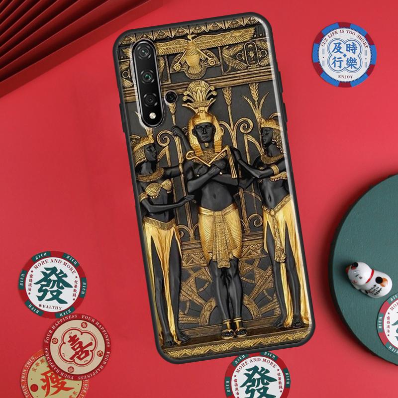 Egypt Pharaoh Mural For Huawei P60 Pro P30 P40 Lite Nova Y61 Y91 Y90 Y70 Y60 Y72 12s 12i 11i 7i 8i 9 10 SE Case