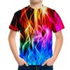 2024 Baby Clothes 3D Lightning Printed Clothes Child Boy Children Top Round Neck Boys T Shirts Boy's Shirt Children's Clothing