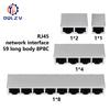 RJ45 1 2 4 6 8 Port Shielded Modular 21MM PCB Jack 8P8C Right Angle Through Hole Pcb Network Connector