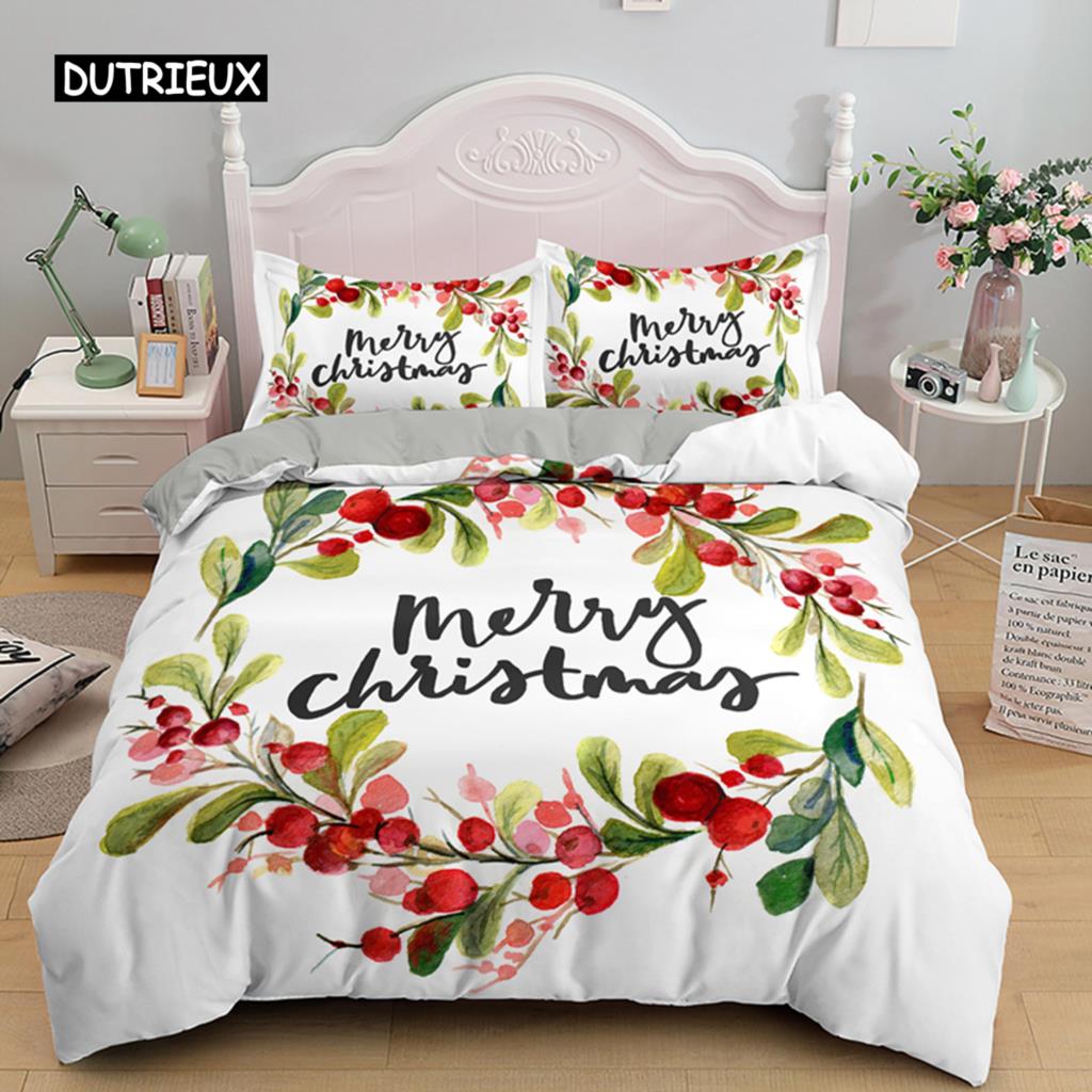 3D-печатный комплект постельного белья Merry Christmas Queen/Twin/King Size рождественское украшение для дома постельное белье с подушкой