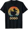 Dodo Retro Закат Силуэт Птицы Додо Птица Додо Короткий Рукав Новое Поступление Харадзюку Печатная Футболка МУЖСКАЯ ЖЕНСКАЯ УНИСЕКС Футболки Топ