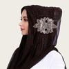 Rhinestone Flower Decor Sequin Embellished Headscarf Light Luxury Head Wrap Turban  Traditional