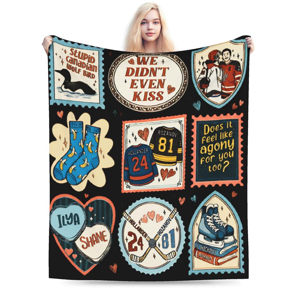 Warm Cozy Blanket Travel Office Ilya Shane Hockey Romance Heated Rivalry Throw Blanket Print  Bedspread For Home Decor